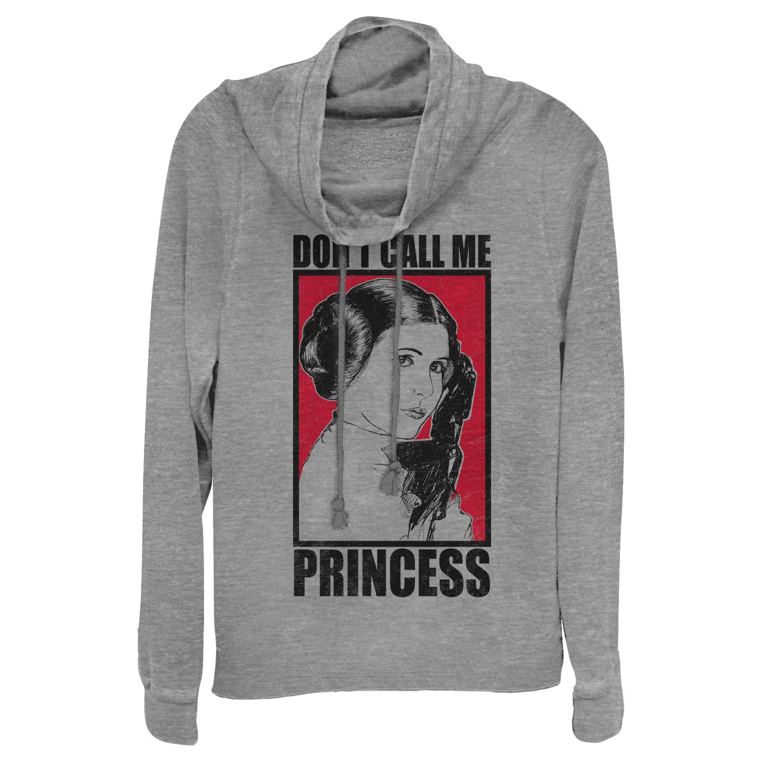 Sweater Star Wars à col bénitier drapé et maille douce gris chiné taille XXL