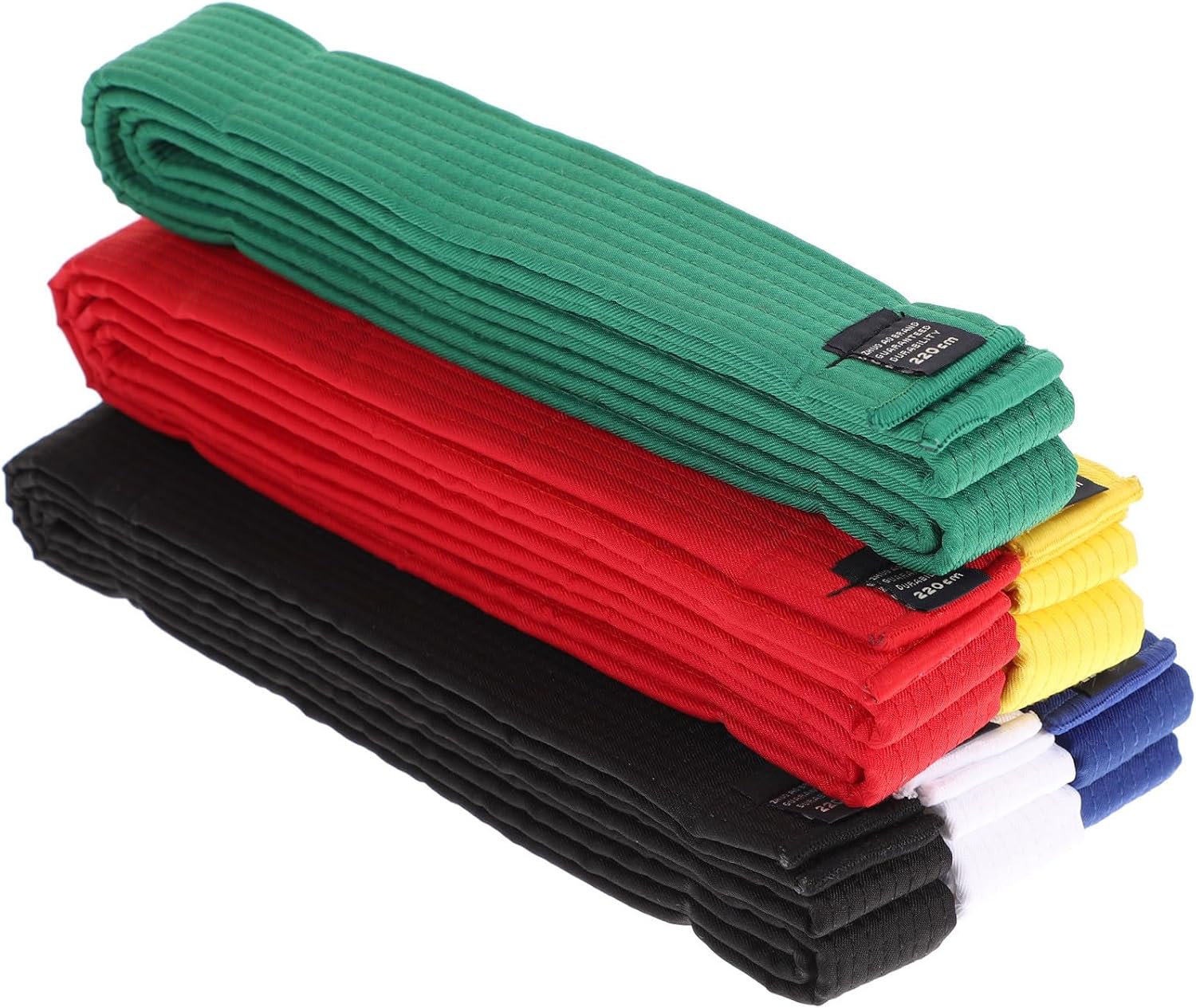TEHAUX Taekwondo Belt Martial Arts Training Belt 6pcs Cotton for Practice