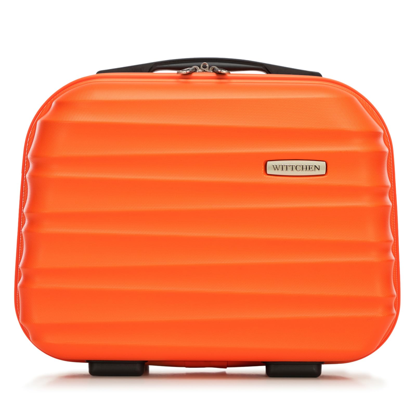 WITTCHEN Maleta Grande Trolley ABS rígido para facturación con 4 Ruedas giratorias Cerradura de combinación asa telescópica Groove Line Negro Ryanair/Vueling/Iberia/easyJet/Iberia Express — view 41