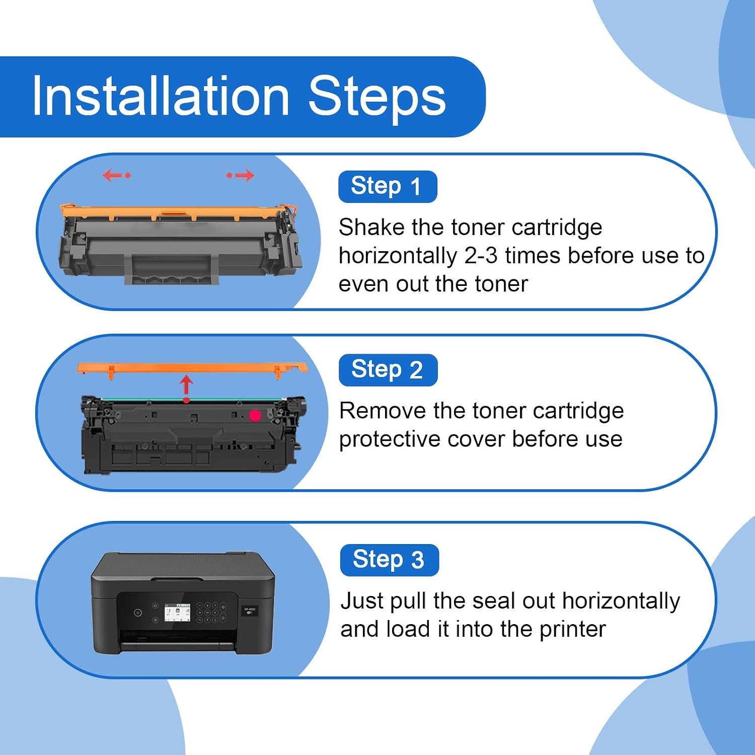Compatible for 136X Toner Cartridges Replacement for HP 136X W1360X Toner Cartridge Work for HP Laserjet M211dw MFP M236sdw Printer