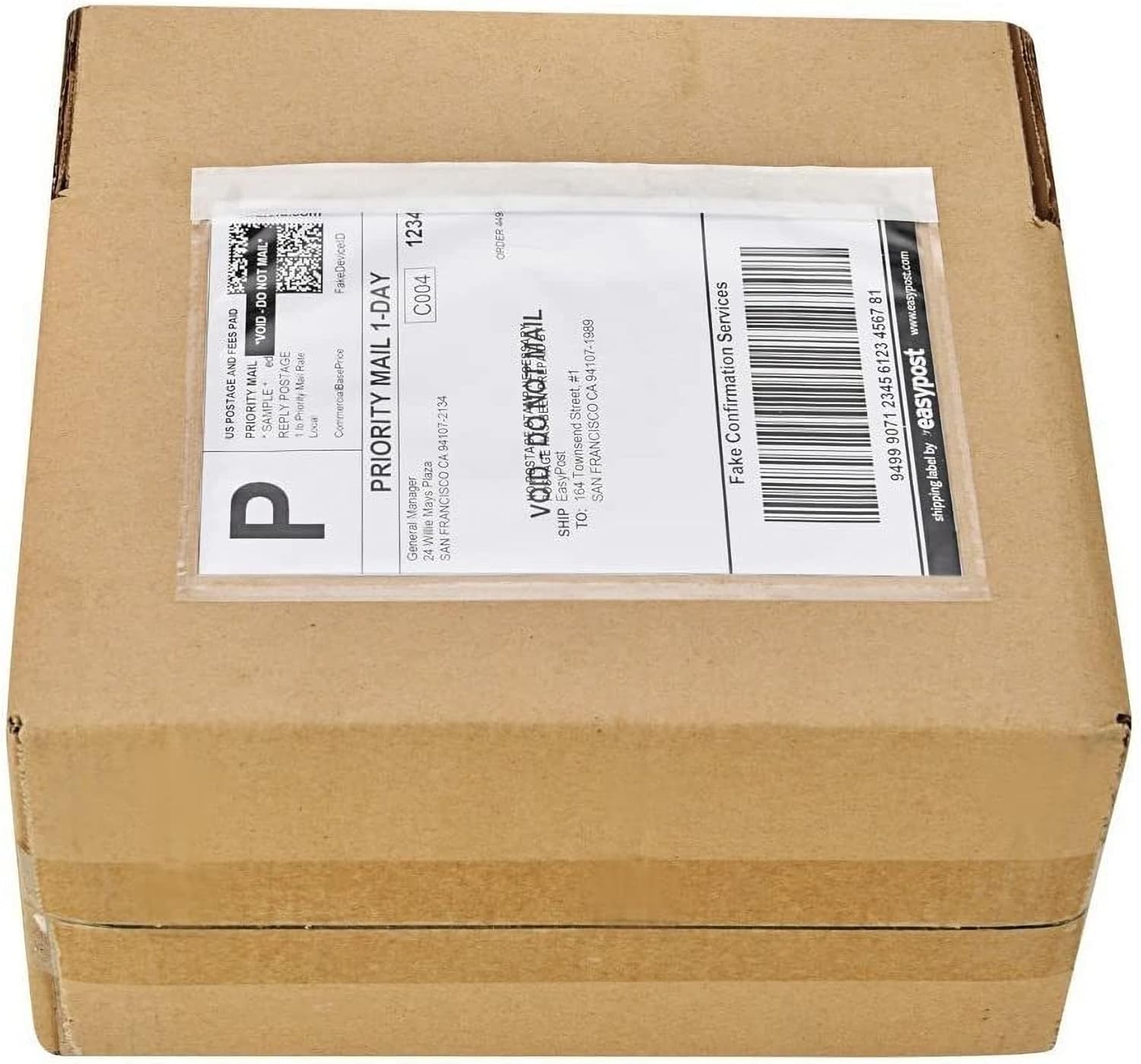 9527 Product 7.5" x 5.5" Packing List Envelope, Clear Adhesive Shipping Label Pouchs, Waterproof Top Loading Packing List, (50 Pack) 7.5" x 5.5" | 50 pack