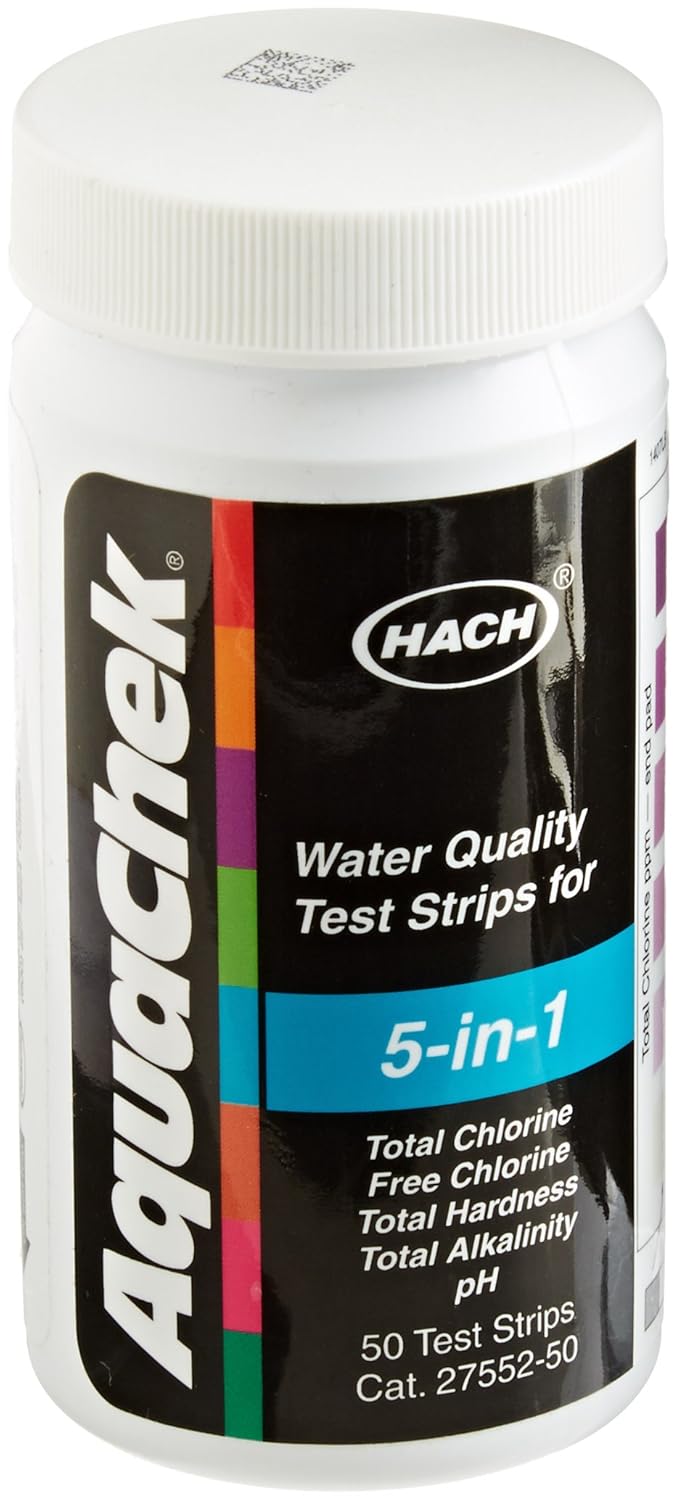 Hach Company Hach 2755250 5-in-1 water Quality Test Strips (Pack of 50 ...