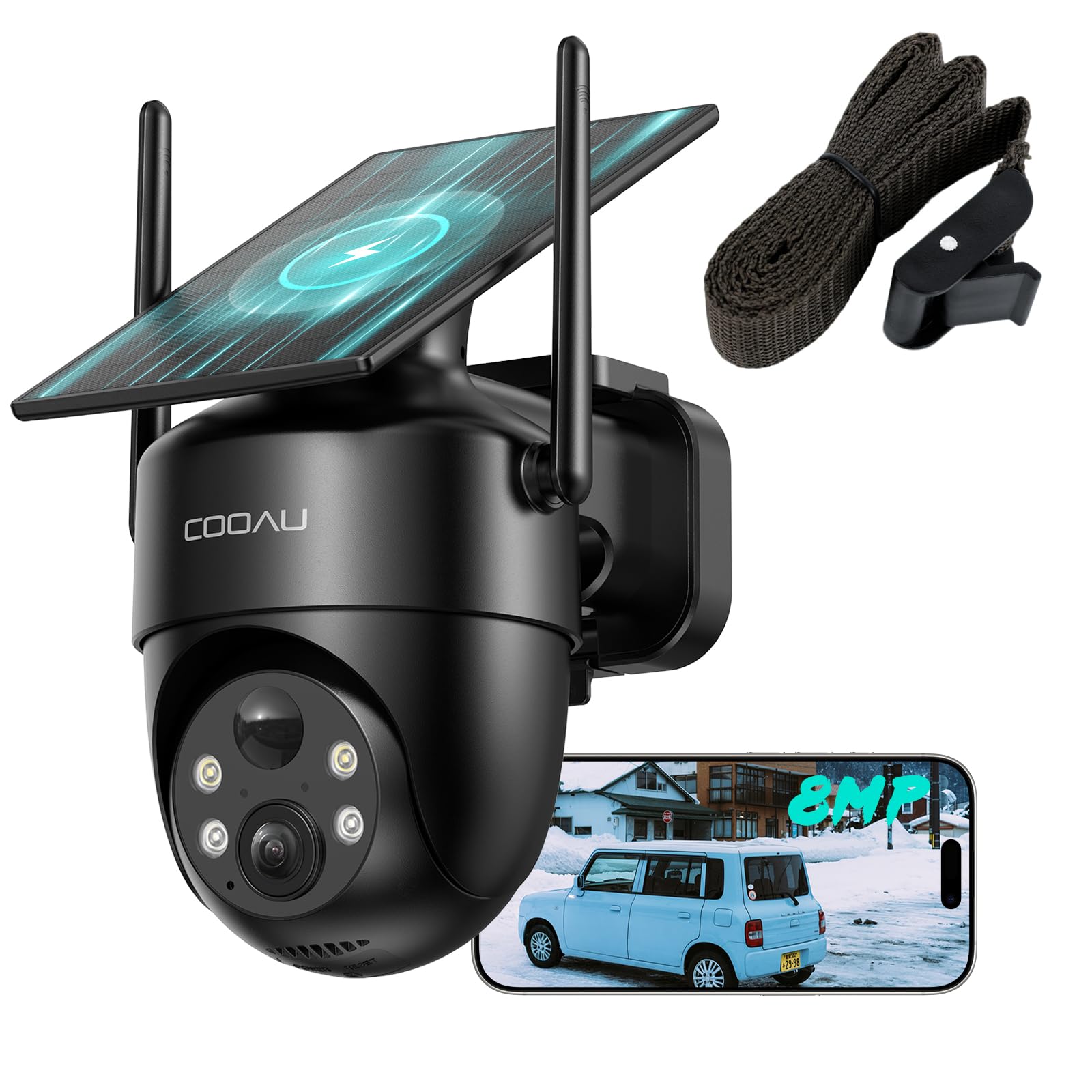 Amazon.co.jp: 「2026 初登場800万超高画素・真ソーラー一体型」COOAU