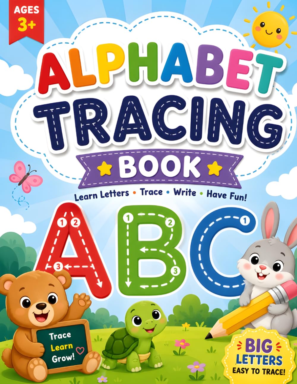 alphabet tracing book ABC: Learn to Write the Alphabet with Fun Animal Illustrations, Preschool Handwriting Practice, and Early Learning Activities for Toddlers and Kindergarten Kids