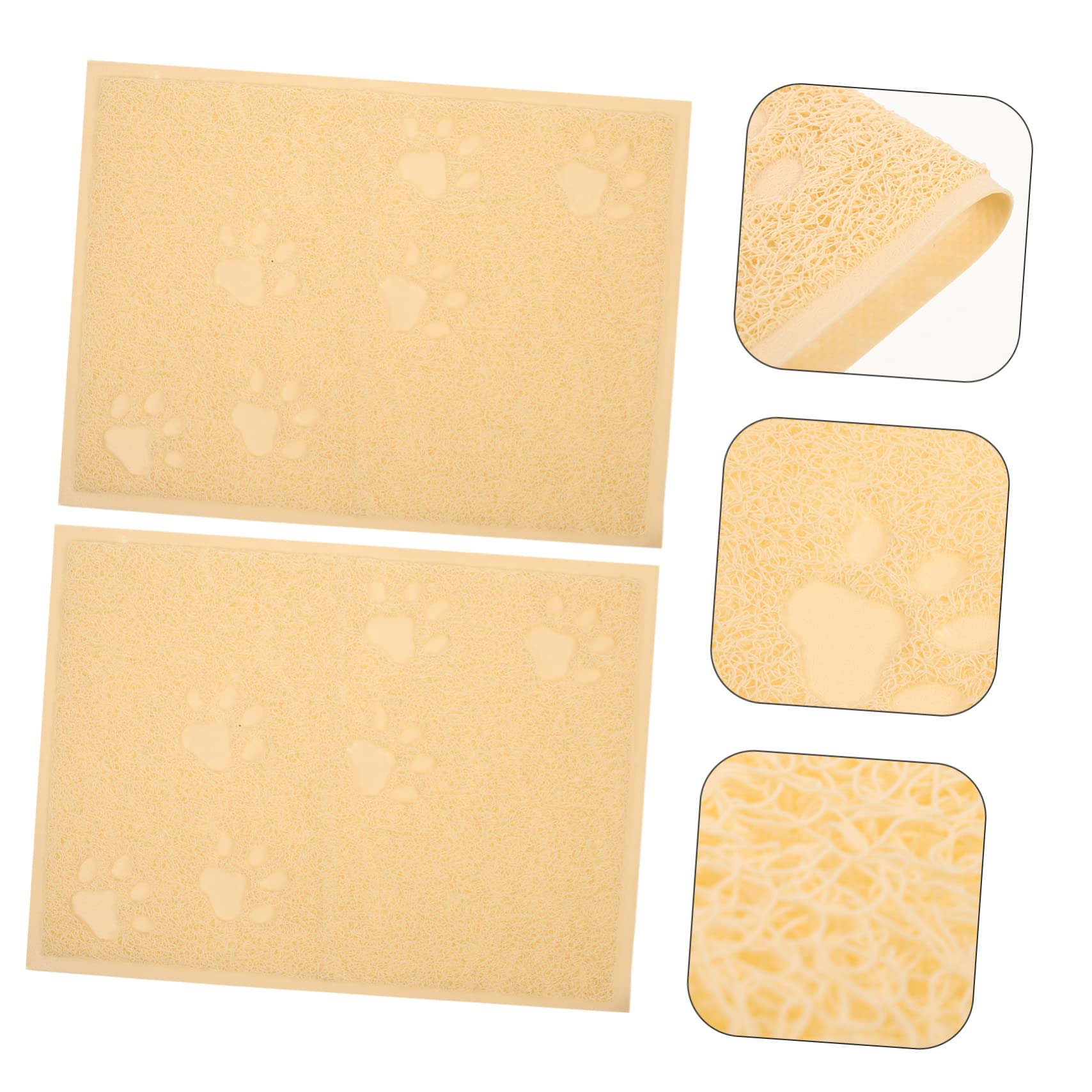 BESPORTBLE 8stücke Katzenstreu Matte Mit Krallen-design Rutschfeste Pvc Haustiermatte Längliche Katzenklo Unterlage Leicht Zu Reinigen