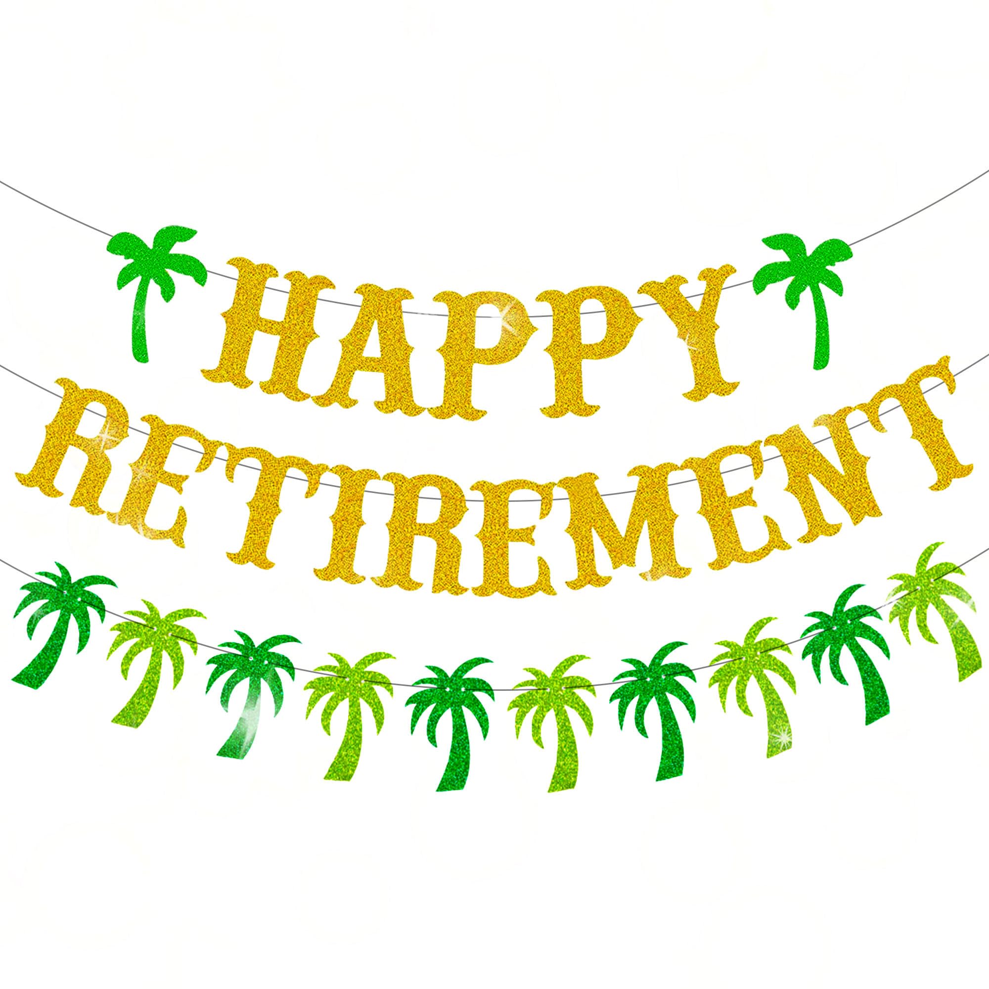 Retirement Party Decorations Happy Retirement Banner Official Retired Coconut I'm Retired for Man Retired Farewell Party Decoration Supplies
