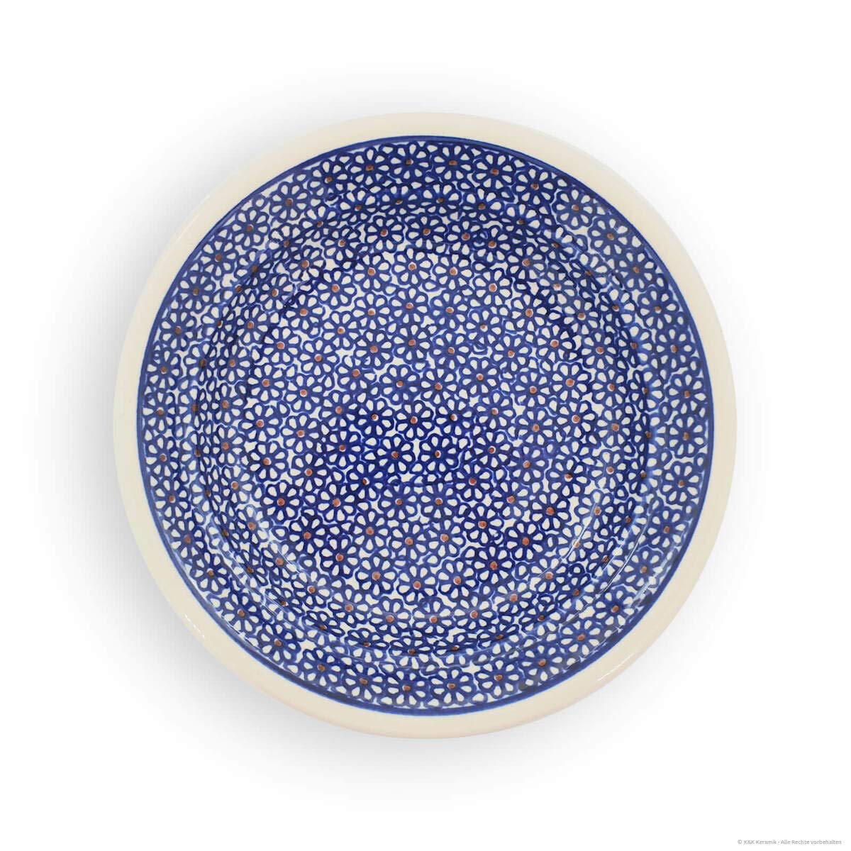 Bunzlauer Keramik Assiette creuse en céramique Forme 2 Ø 21,8 cm H 4,3 cm 0,5 l Décor 120