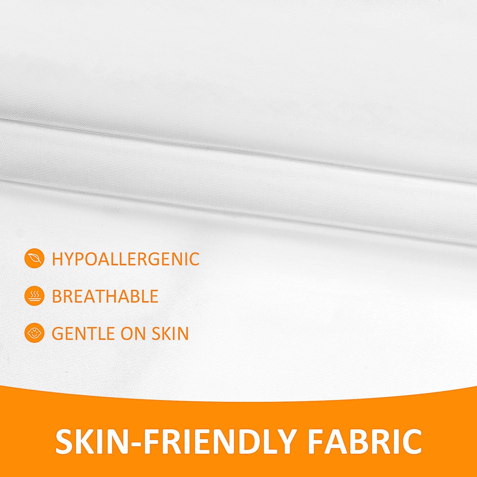 Lot de 10 draps-housses pour lit d'enfant - 60 x 130 cm - Pour lit simple - Kita Nap Cot - En microfibre douce et respirante - Pour enfants garçons et filles - Blanc