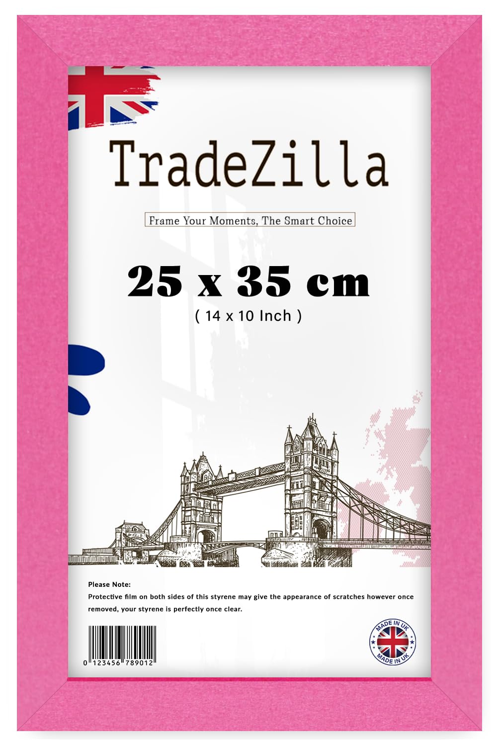 Tradezilla Pink ® | Large Picture Frame (25 X 35 Cm) Photo Frame 14 X 10 For Wall Poster From The Range 250 X 350 Mm [ ]