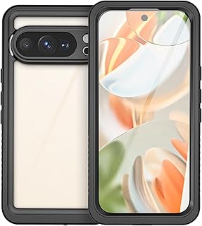 kaitesi Google Pixel 10 Pro 用 ケース 完全防水 全面カバー ストラップ付き クリア 透明 ピクセル10 プロ 対応 防水ケース 耐衝撃 全面保護 アウトドア