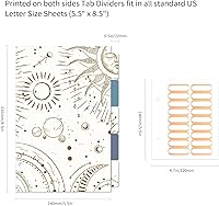 Vista 108 de Ospelelf Mini 3 Ring Binder, 2 Inch, Cute Pink Marble Binder for 5.5" x 8.5" with 5 Tab Dividers, File Folder Labels and Low Profile Clipboards