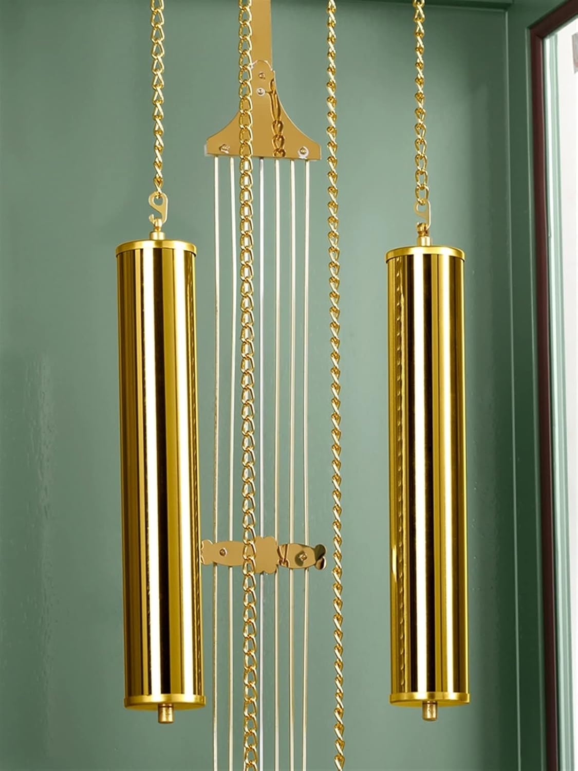 Grandfather Clock Mint Green Clocks Simple Pastoral Solid Wood Floor Clock European Fashion Large Table Home Decoration Vertical Pendulum Grandfather Alarm