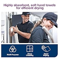 Vista 4 de Tork Basic Mini Centerfeed - Toalla de papel blanca M1, alta absorción, 12 x 266 hojas, 121225