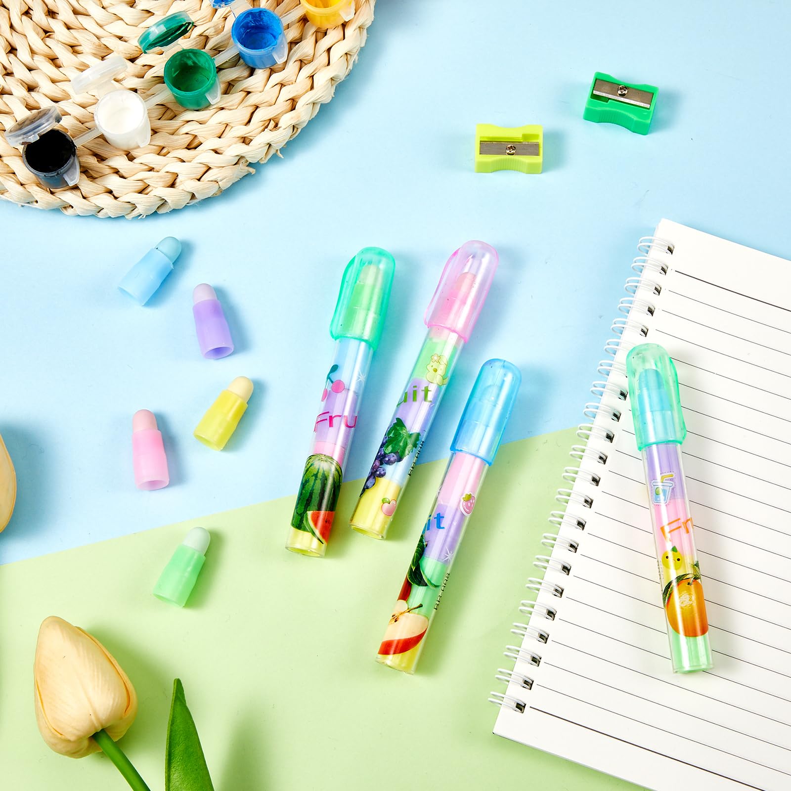6 Gommes Rétractables Kawaii - Gommes Créatives Pour Enfants, Cadeaux Anniversaire, Fournitures Scolaires Mignonnes
