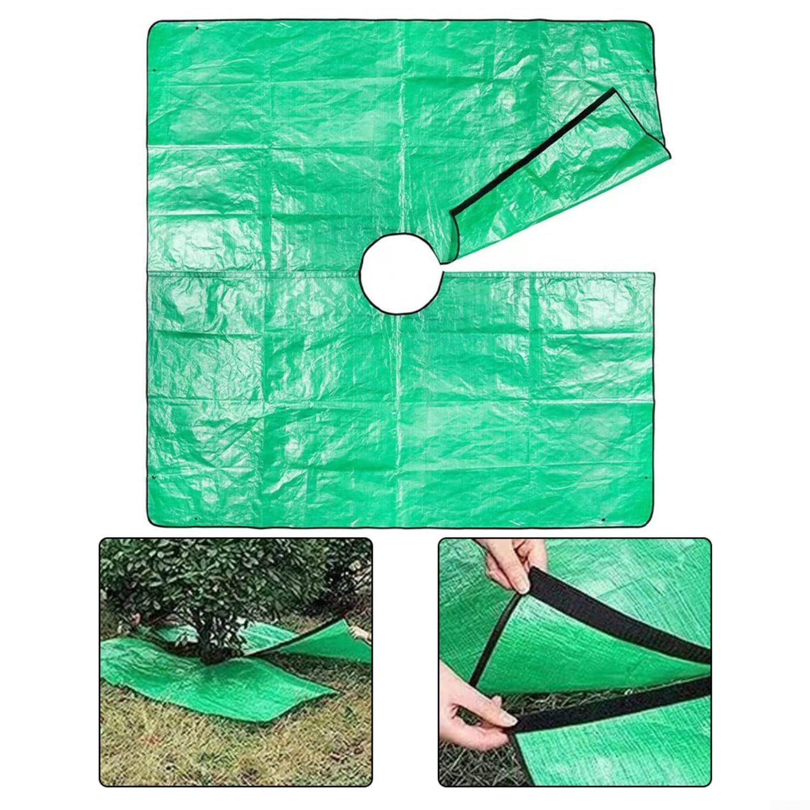 Manta de jardín para hojas para limpieza al aire libre después de podar árboles, arbustos y recoger hojas caídas y pequeños desechos de jardín (3 x 3 m/40 cm)