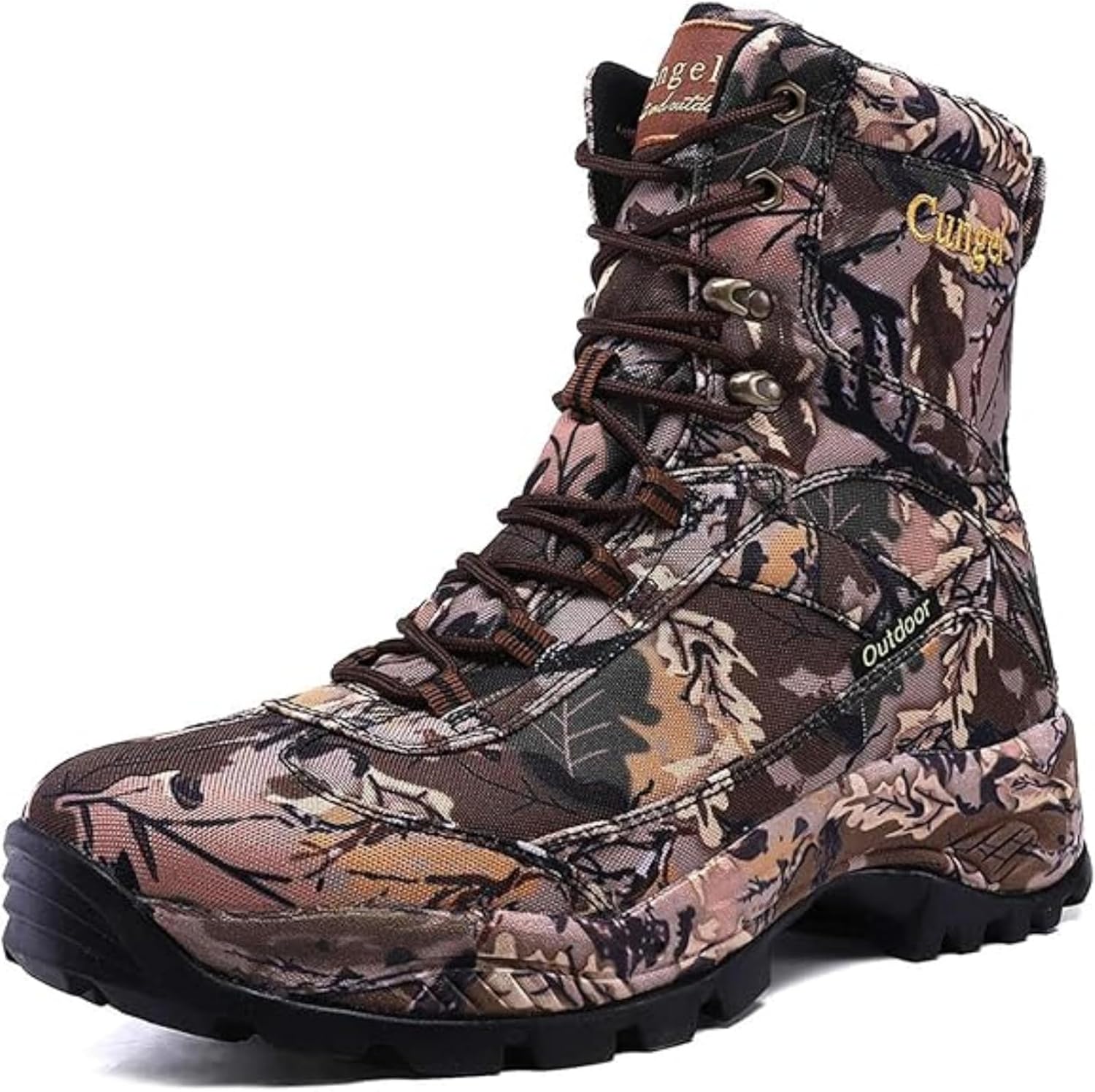 Men's Hunting Boot 8-INCH Camouflage Timber Waterproof Hunter Shoes Forest Boots Jungle Anti-Slip Lightweight Breathable Durable Fishing Hiking Working Field Hunting