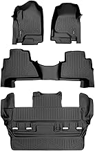 MAXLINER All Weather Custom Fit 3 Row Floor Mat Liner Set Compatible with 2015-2020 Cadillac Escalade