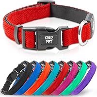 Vista 19 de Kruz - Collar de perro para perros medianos (ancho de 1 pulgada, cuello de 13.5 a 19 pulgadas), banda ajustable para el cuello de mascotas
