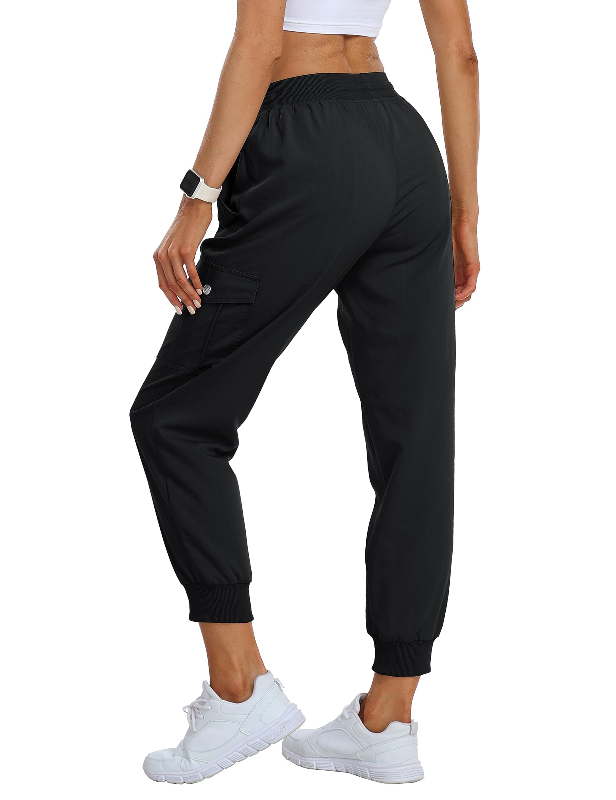 JINSHI Pantalones Cargo Mujer Jogger Pantalón Ligero Transpirable Pantalones de Senderismo Deportes Acampada Trekking con Multibolsillos