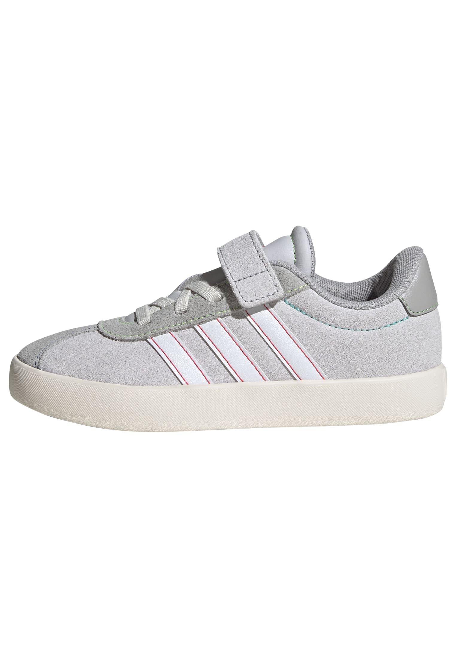 adidas Unisex Kids VL Court 3.0 Hook and Loop Shoes Kids, core Black/core Black/Aurora Ruby, 2 UK