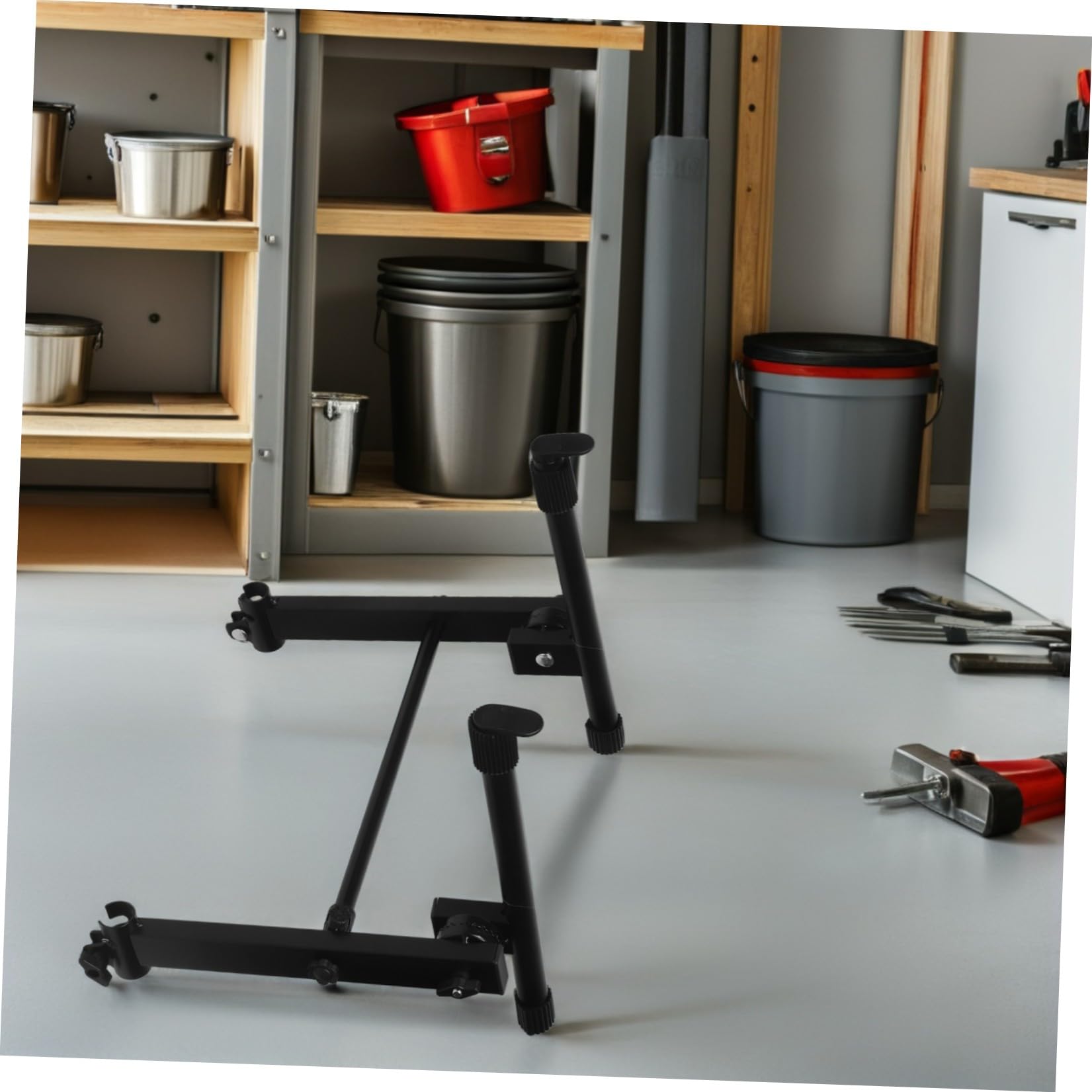 jojofuny Soporte Elevado para Teclado de Piano Digital de 2 Niveles, Ajustable en Altura y Ángulo, Estructura Metálica Resistente y Portátil para Actuaciones en Directo
