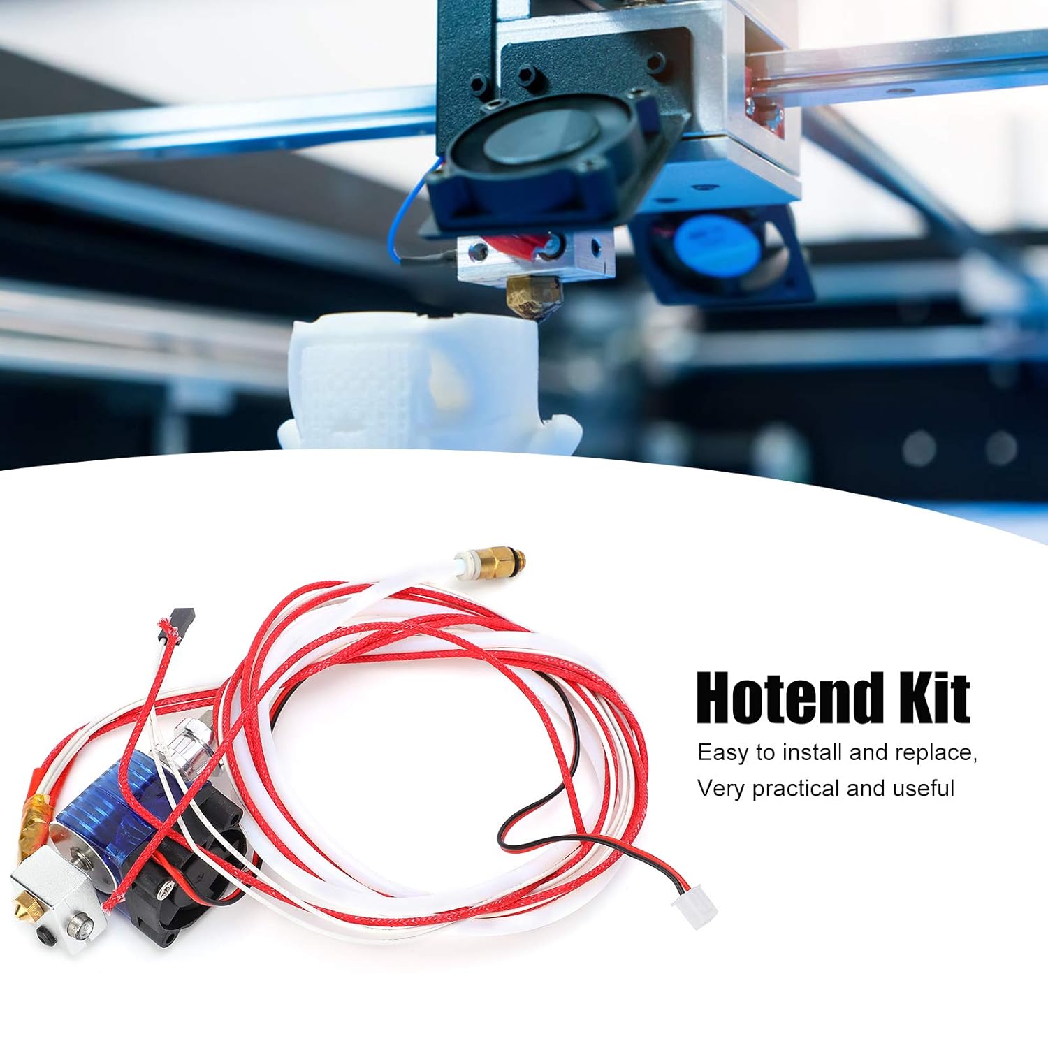 review 3D Printer Aluminium Block, 3D Printer Extruder Hotend Kit Compact Shape 3D Printer Part for Printing Industry for 3D Printer.