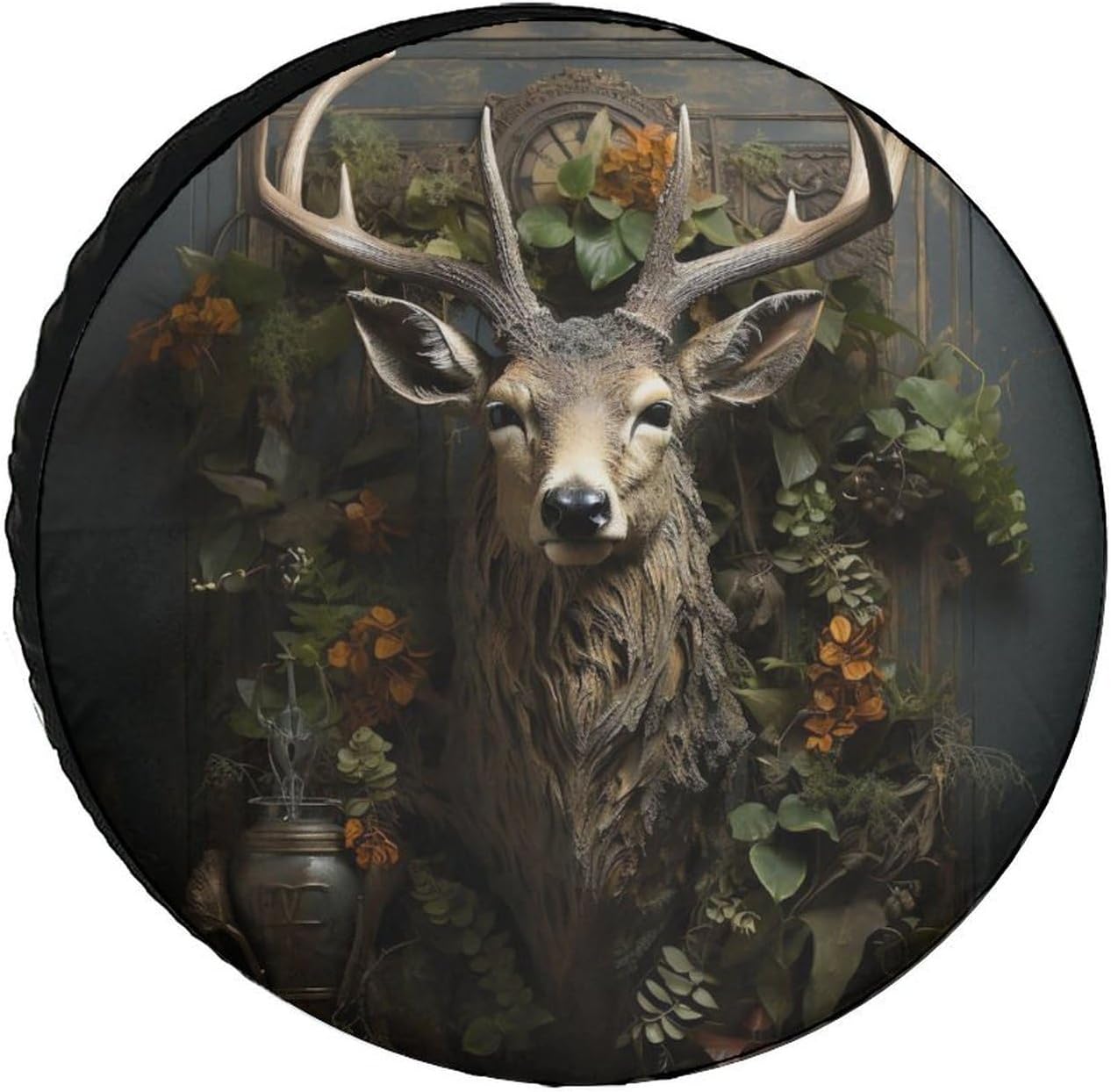 Spare Tire Cover Waterproof Wheel Protectors Deer Wheel Covers Dust-Proof Spare Tire Wheel Cover Universal Wheel Tire Cover Fit for Trailer RV SUV Truck Camper Travel 28inch