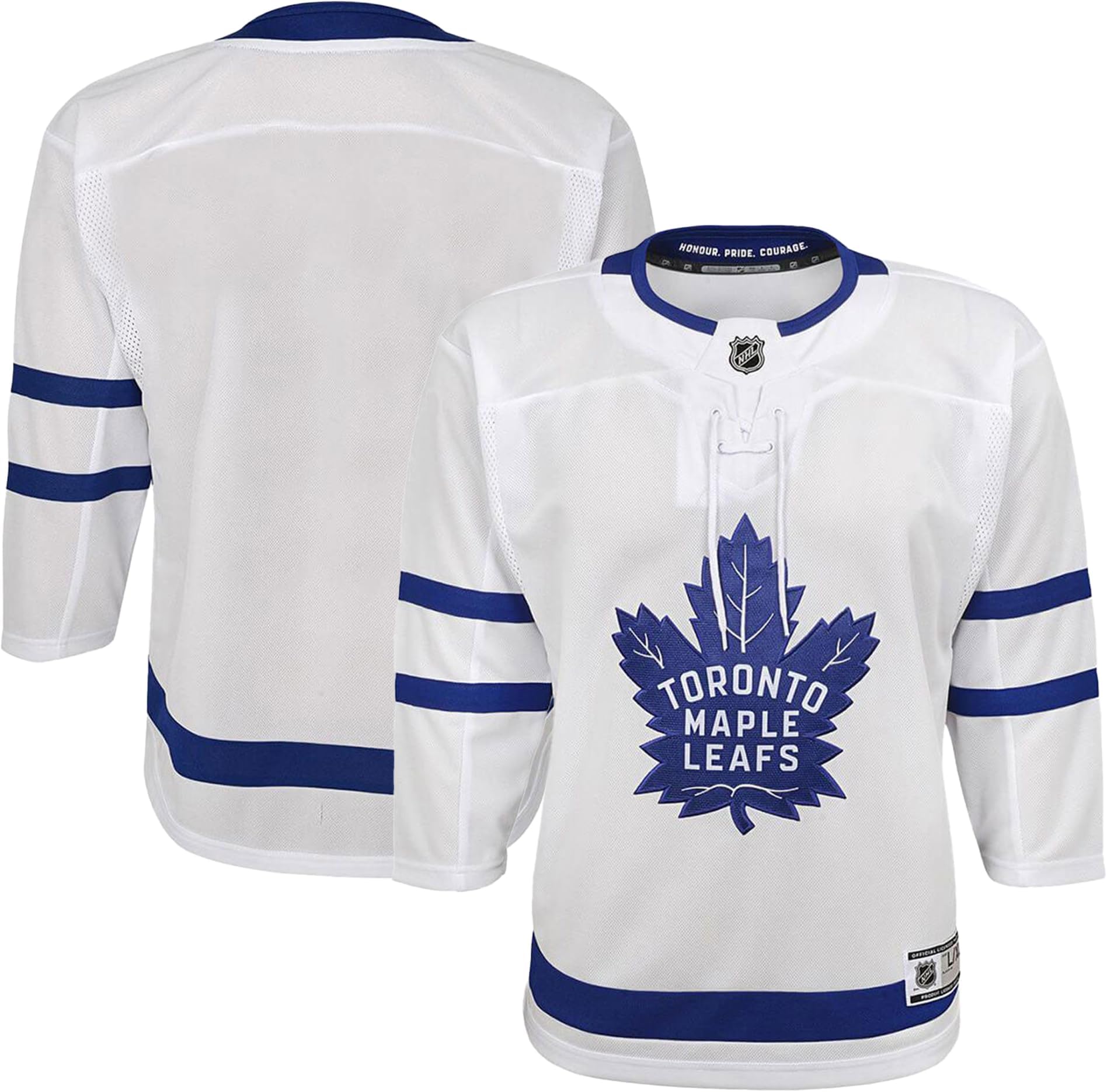 Toronto Maple Leafs White Youth 4-20 Alternate Premier Blank Jersey