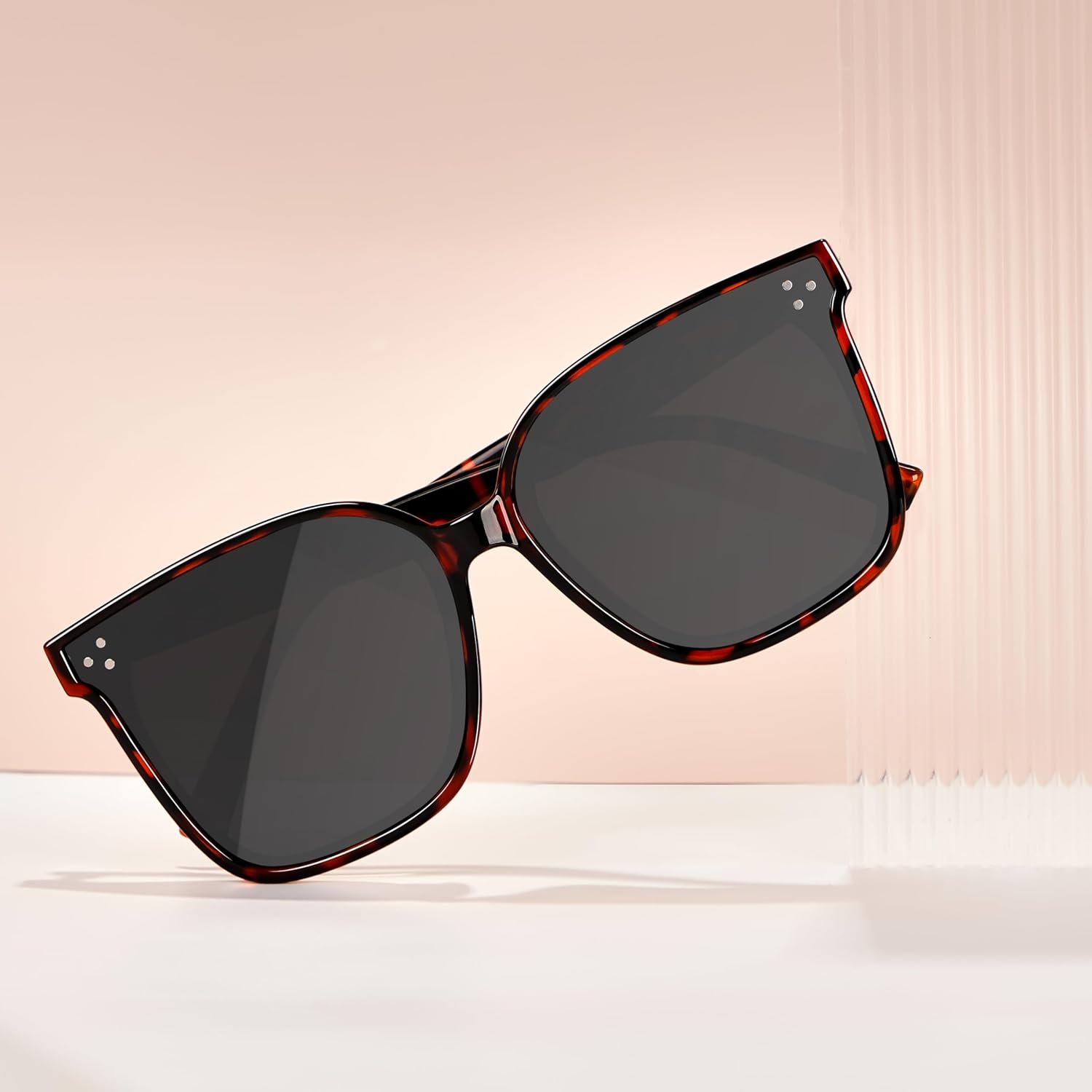 Women's Square Sunglasses Polarized, UV400 Metal Frame – Lightweight Oversized for Driving & Outdoor - Image 2