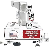 Vista 9 de Weigh Safe Soporte de bola de enganche de remolque ajustable, enganche de caída ajustable de 8 pulgadas para receptor de 2.5 pulgadas con juego de 4