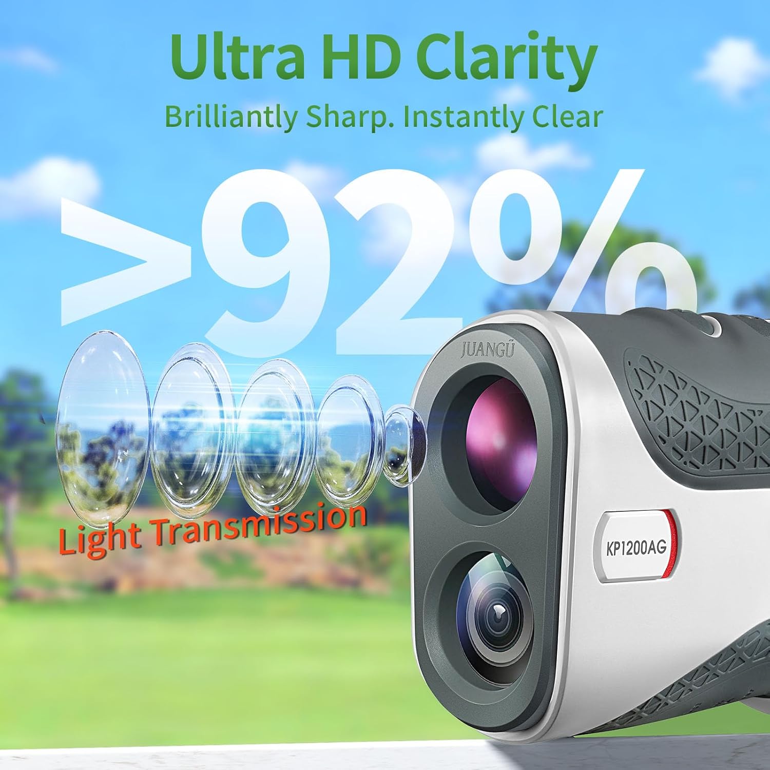 Golf Rangefinder with Slope, 1200 Yards Laser Range Finder for Golf & Hunting, 7X Magnification, Flag Pole Lock, Distance/Angle/Speed/Scan Multifunctional, ±1 Yard Accuracy - Image 3