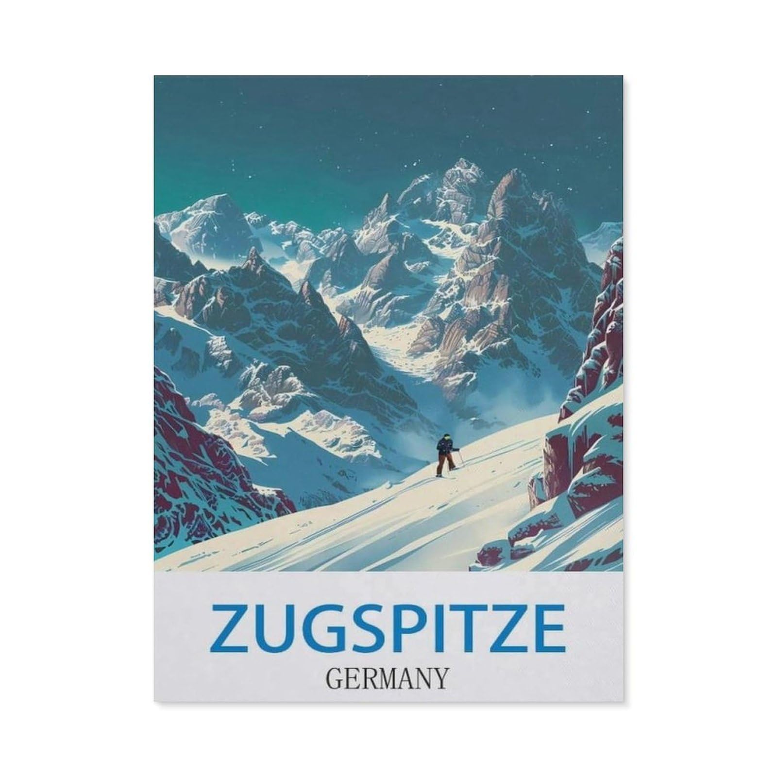 Beayodkp （40 X 50 Cm/15.74 X 19.68 Inches） 5D Diy Diamond Painting Kit，Zugspitze Germany，Crystal Mosaic Full Drill Round Diamond Painting Embroidery Accessories-Ci25