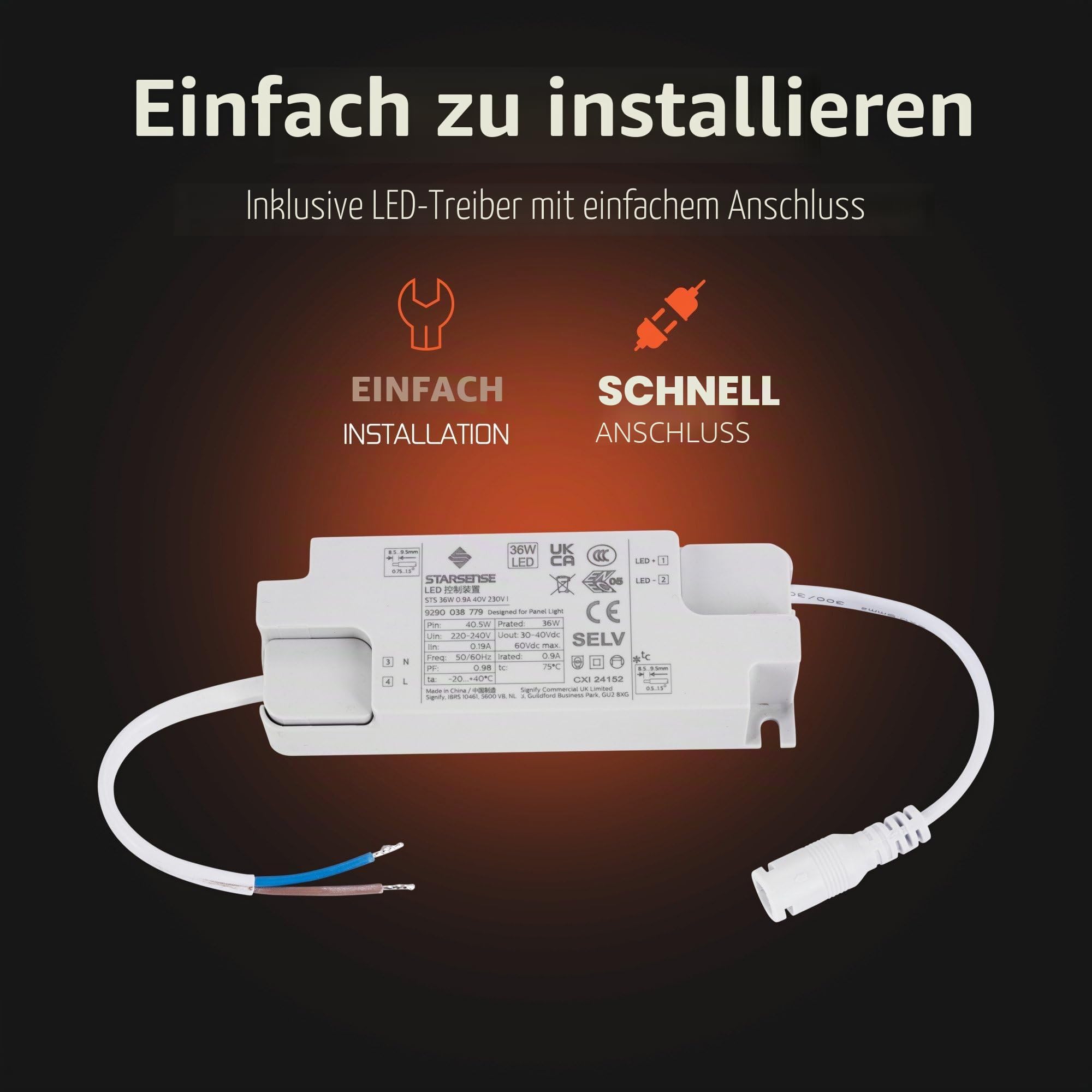Ledvion - 6X LED-Panel, 60x60, 36W, 4000K, UGR <22, 100lm/W, Einbauleuchte inkl. 3 Jahre Garantie