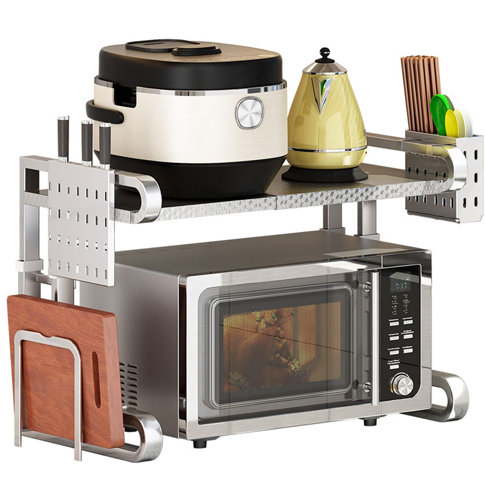 Support de four à micro-ondes extensible pour organiser une cuisine familiale