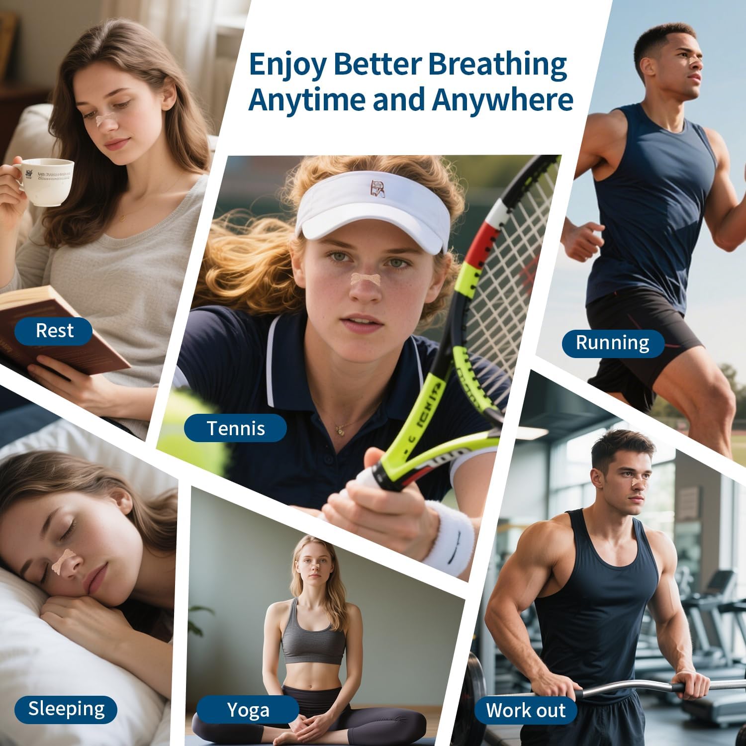 120Ct Nasal Strips for Snoring & Breathing Relief | Nose Tape for Nasal Congestion Relief | Effective Nose Strips to Open Airway, Improve Sleep & Anti Snoring (120 Packs) - Image 7