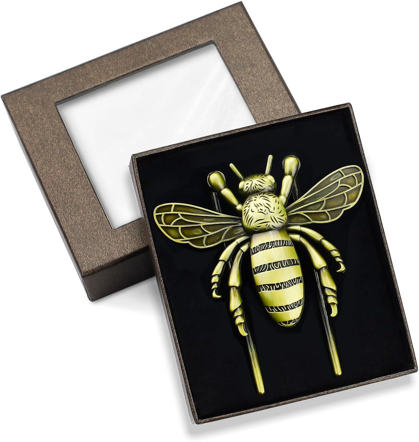 Vintage Bronze Metal Book Clips, Journal Clips to Hold Journal Open Vintage Page Holder for Readers, Writers (Bees)