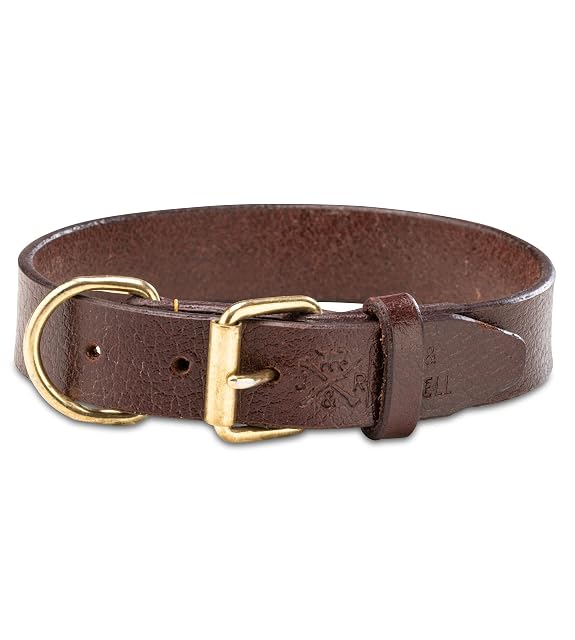 Jack & Russell Collar de Perro de Cuero de Primera Calidad Peter - Cuero Original con el Sello de J&R