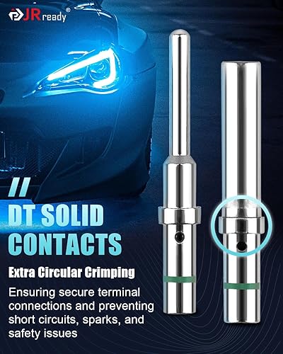 Vista 44 de JRready ST6282-050 Deutsch Kit de contacto sólido, DTM Series Conectores eléctricos de terminales de terminales, Pin 0460-202-20141/Socket