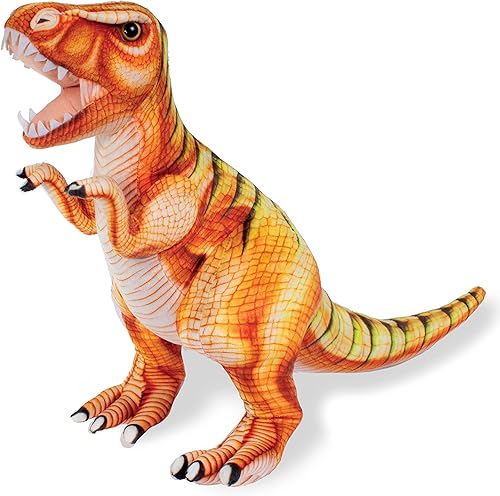 Peluche T Rex de 27 pulgadas, juguetes de peluche realistas de dinosaurio, peluche de dinosaurio, lindo peluche de dinosaurio, animal de peluche de