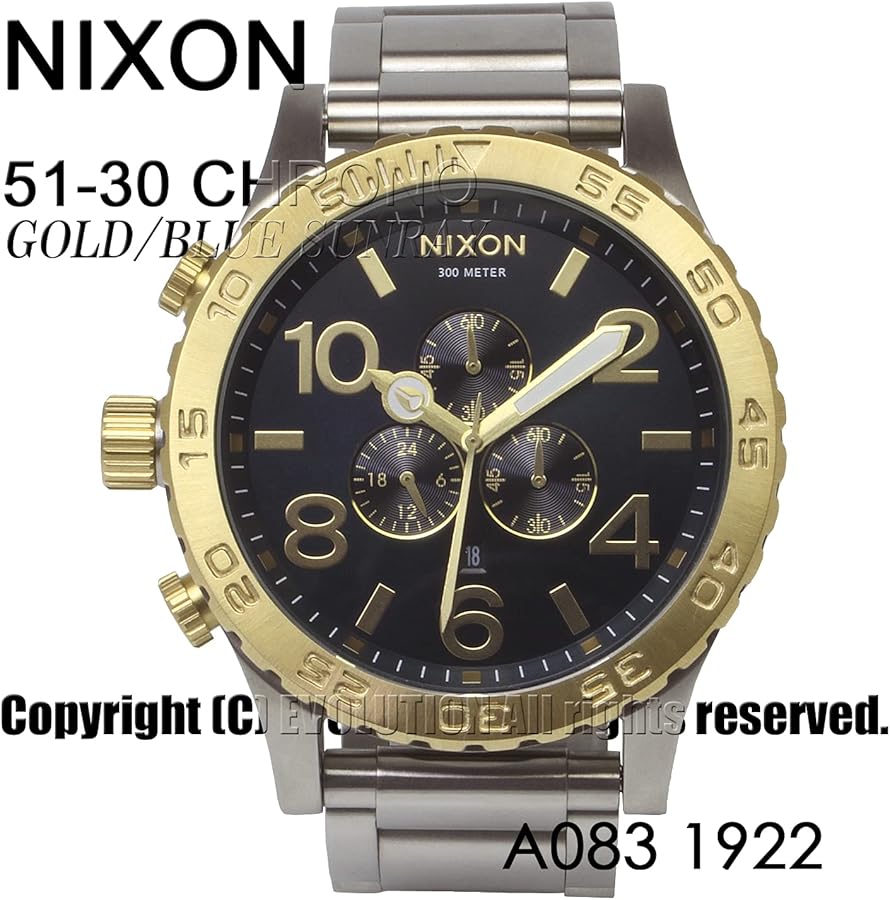 【SMILE.TH】NIXON 51-30 CHRONO SUNRIS Amazon.co.jp: [ニクソン] NIXON 腕時計 51-30 CHRONO: GOLD/BLUE