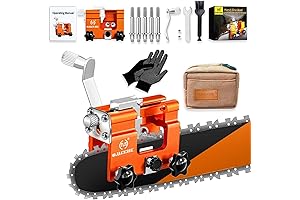 Portable Chain Saw Sharpener Tool with 5 Titanium-Plated Diamond Bits