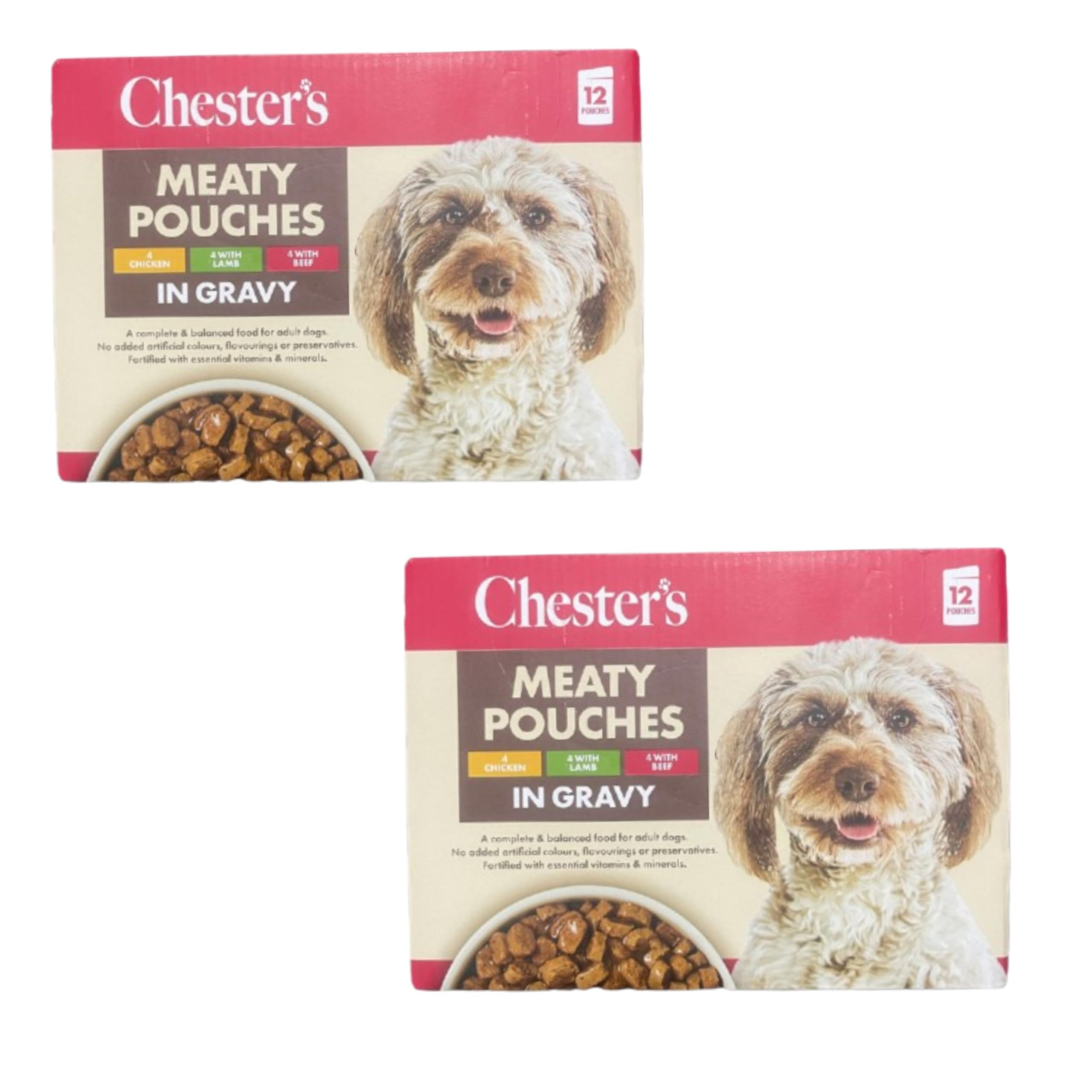 ark future Chester’s Meaty Pouches for Adult Dogs – (Pack of 2, In Gravy)