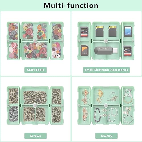 Vista 134 de FYY - 2 pastilleros diarios con 7 compartimentos para pastillas, para viaje, diseño plegable, para guardar vitaminas, aceite de hígado de bacalao