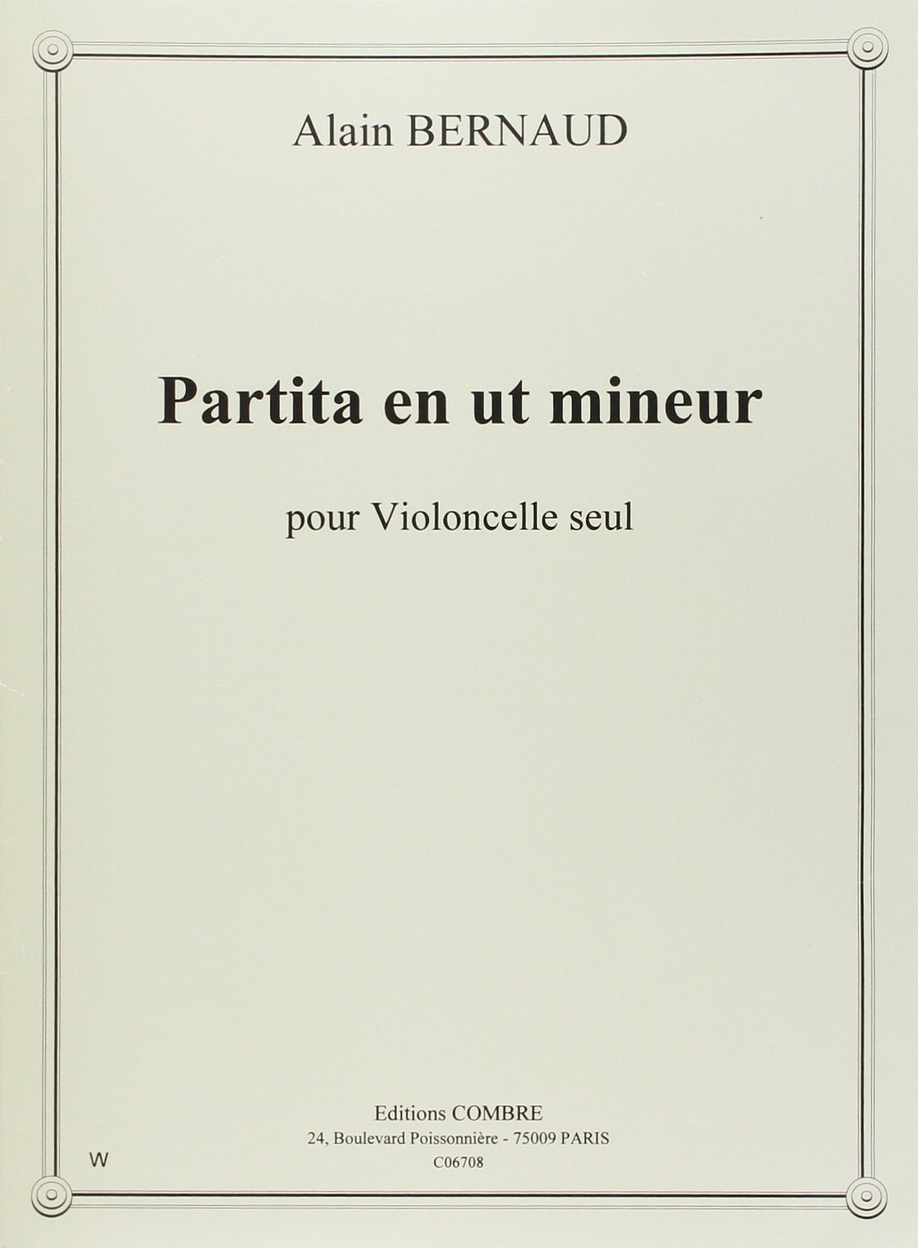 Partita en ut min. (French Edition)