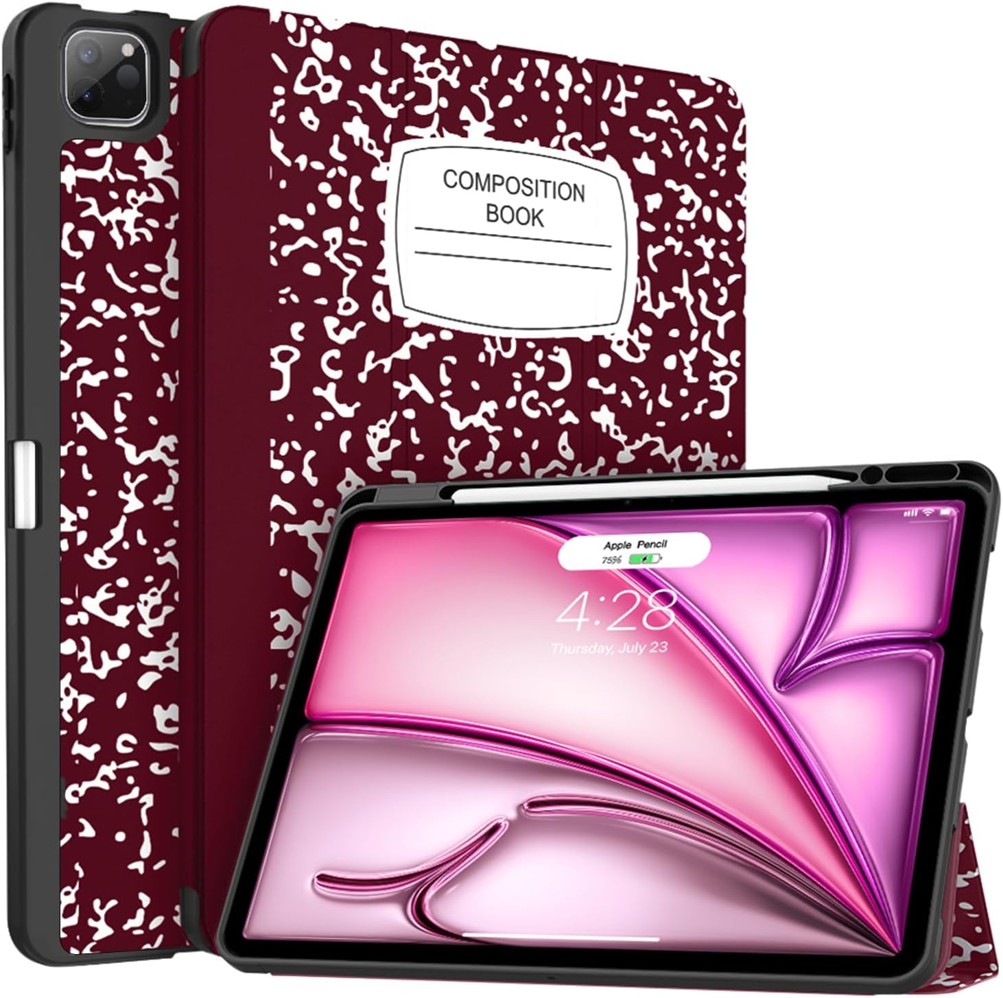 Soke Case for iPad Air 13 Inch (M4/M3/M2,2026-2024), Book Wine
