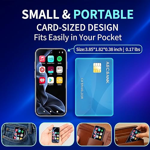 Miniatura 9 de Reproductor de MP3 con Bluetooth WiFi 80GB Reproductor de música digital portátil Android dispositivo con pantalla táctil de 3.9 pulgadas, sonido