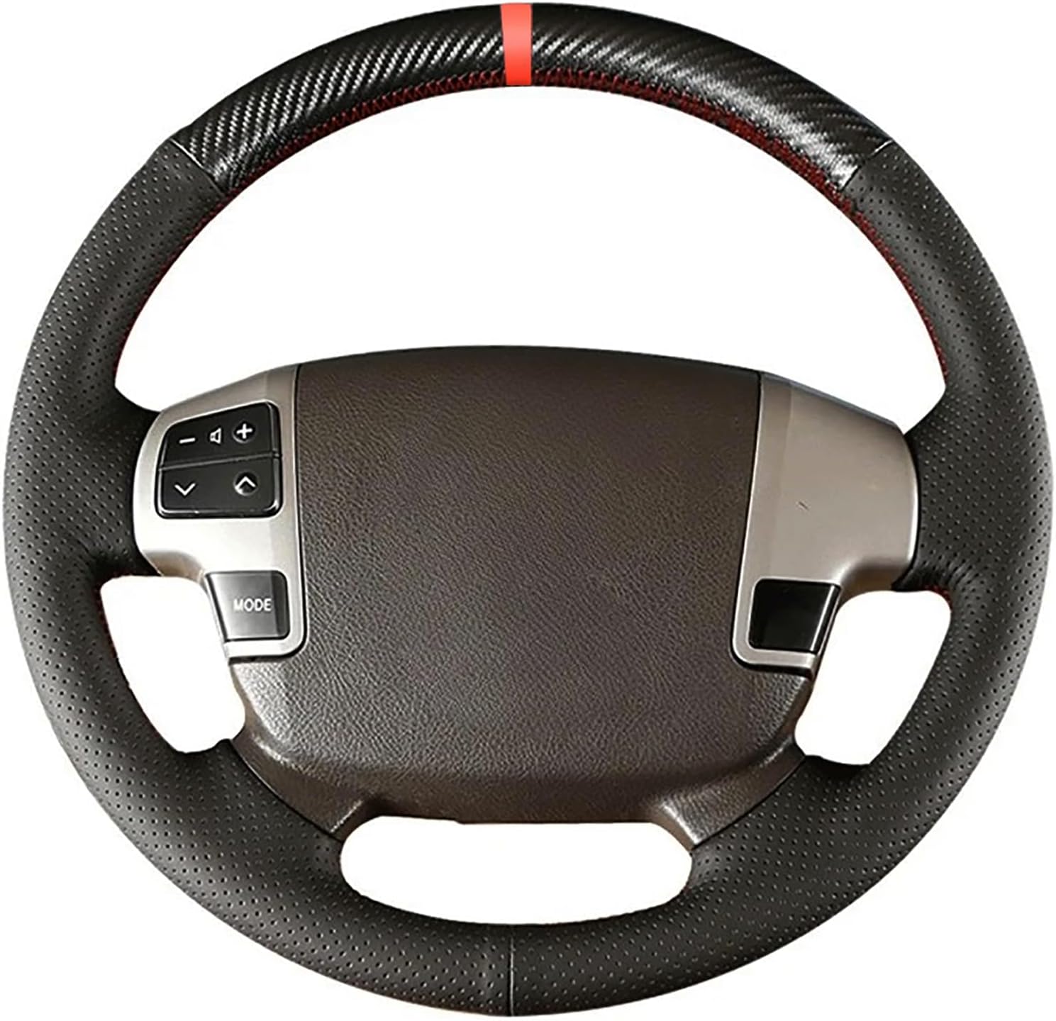 Loncky Carbon Fiber Leather Custom Steering Wheel Cover for Toyota Land Cruiser 2008-2015 / Tundra 2007 2008 2009 2010 2011 2012 2013/ Sequoia 2008 2009 2010 2011 2012 2013 Accessories