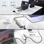 Laptop Docking Station, WAVLINK 10-in-1 USB C Docking Station Dual HDMI 4K@60Hz, USB A/C 3.0, SD/TF, 100W PD in, Gigabit Ethernet, Audio for Dell/HP/Lenovo,Windows Systerm Computer Only