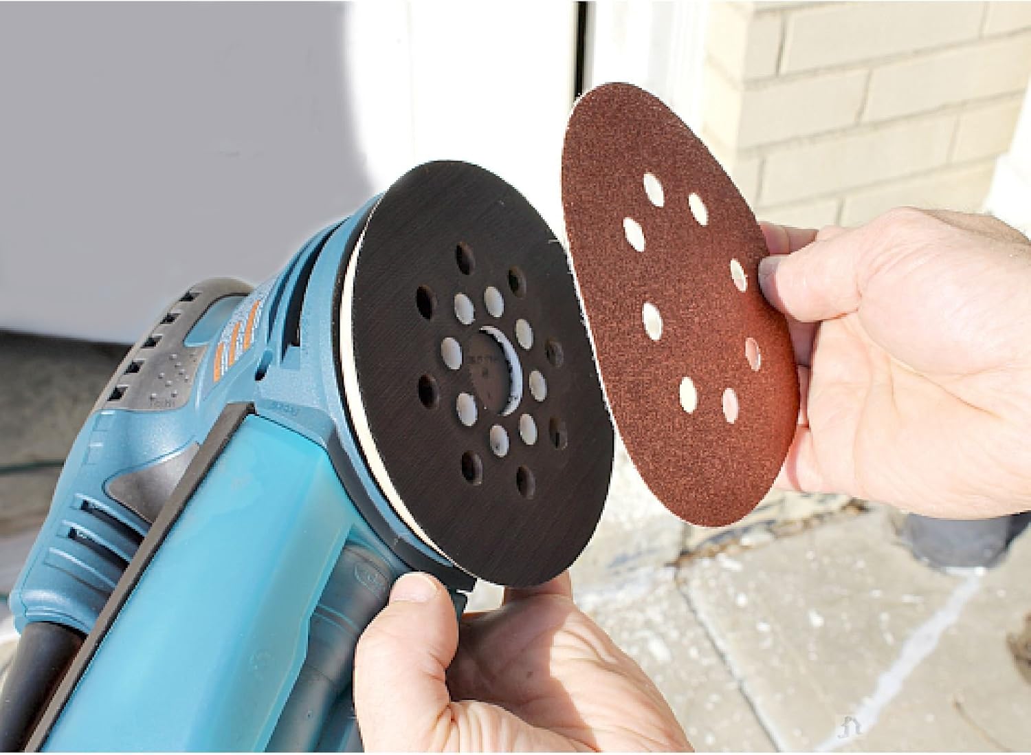 10 x Hook and Loop 225mm Sanding Disc Sheets 80 Grit Palm Sander Orbital Pads