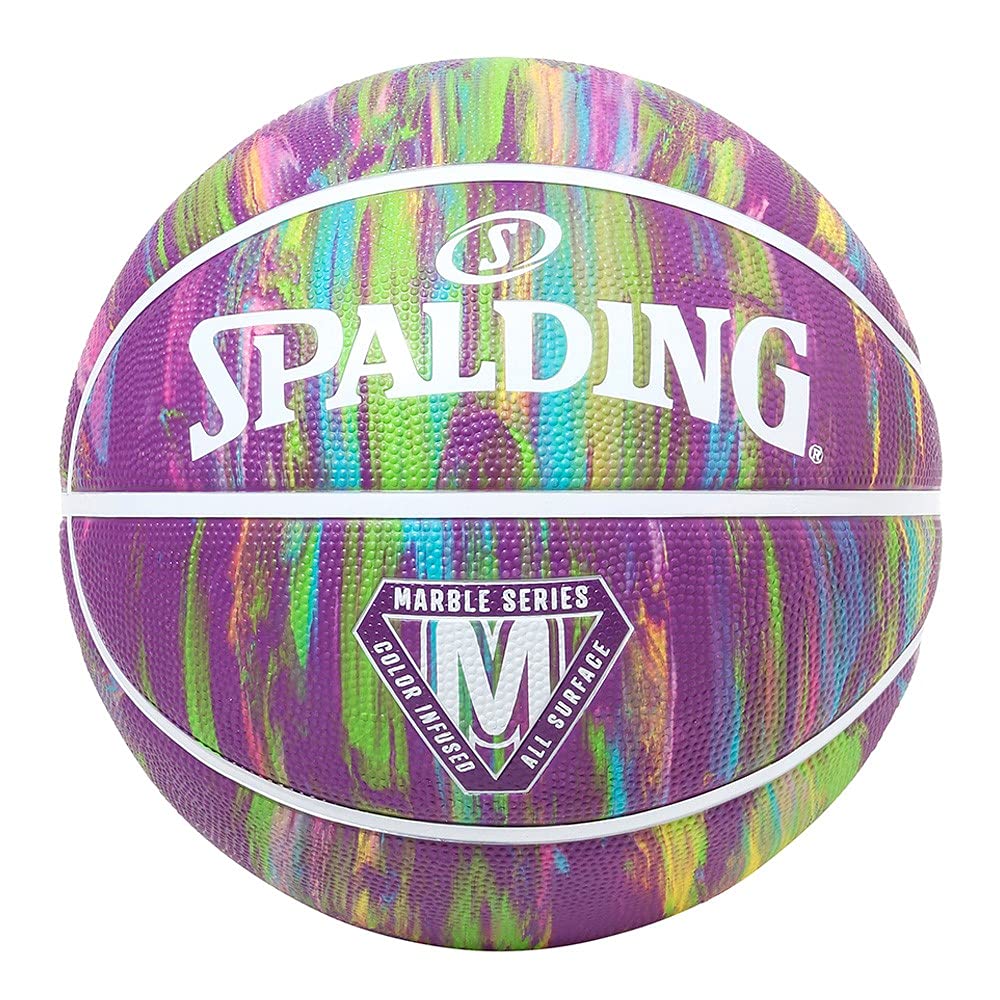 Spalding 84-412Z Basketball Marble Purple Rubber No. 6 Ball Basketball Basket
